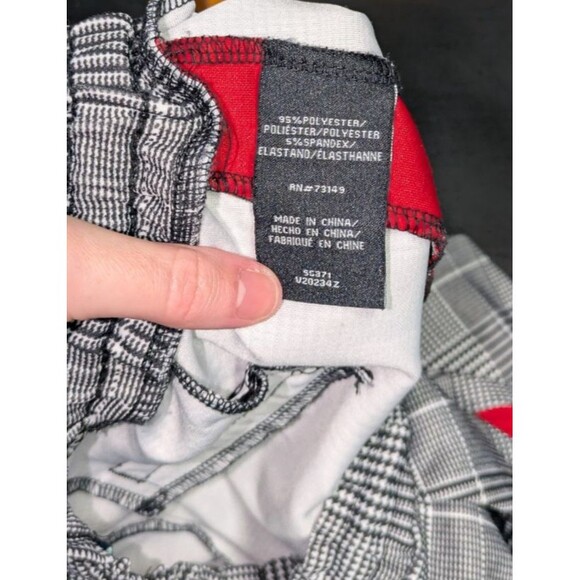 Boom Boom Jeans Pants S Women's Plaid Tuxedo Stripe Drawstring Waist Pockets - Picture 7 of 7